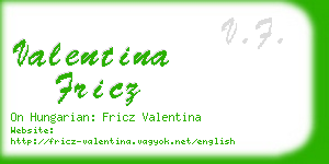 valentina fricz business card